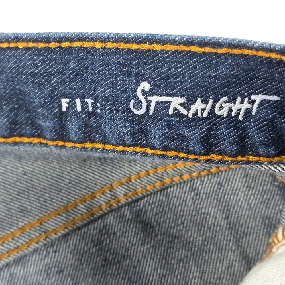 Eddie Bauer Mens Straight Fit Dark Wash 100% Cotton Denim Blue Jeans 32x32